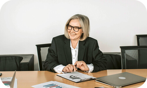 Kiwi senior leader in the meeting room