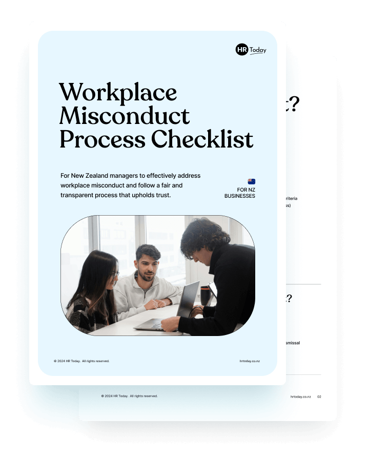HR Today's Workplace Misconduct Process Checklist for NZ Businesses