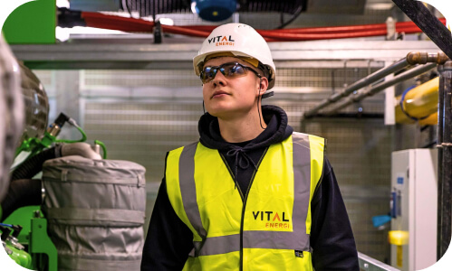 New Zealand engineer working inside the facility