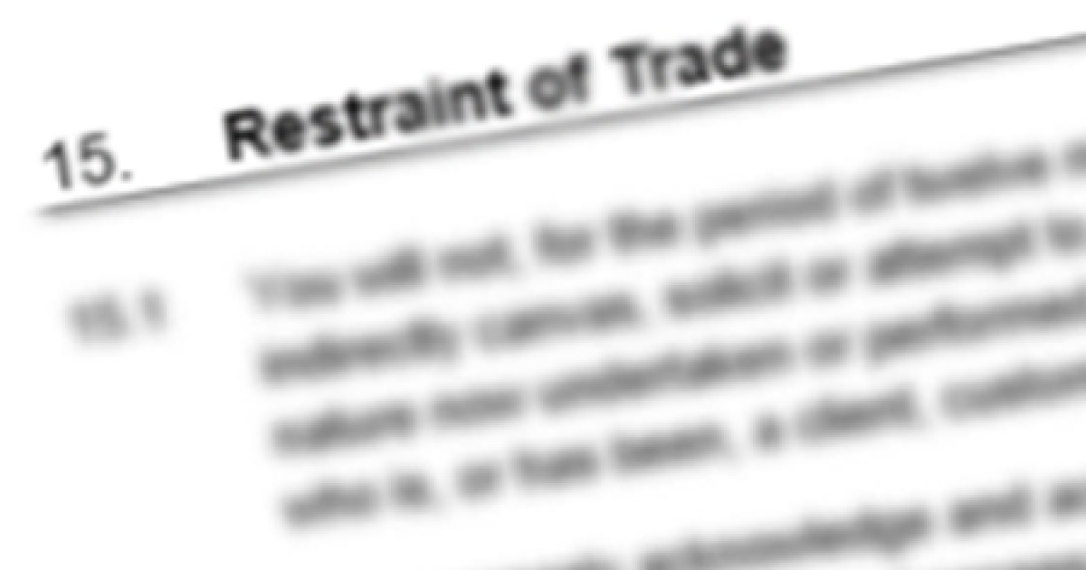 Is a Restraint of Trade Clause Appropriate? EQ Consultants